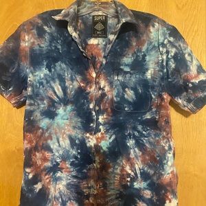 Mens button down shirt sleeve shirt